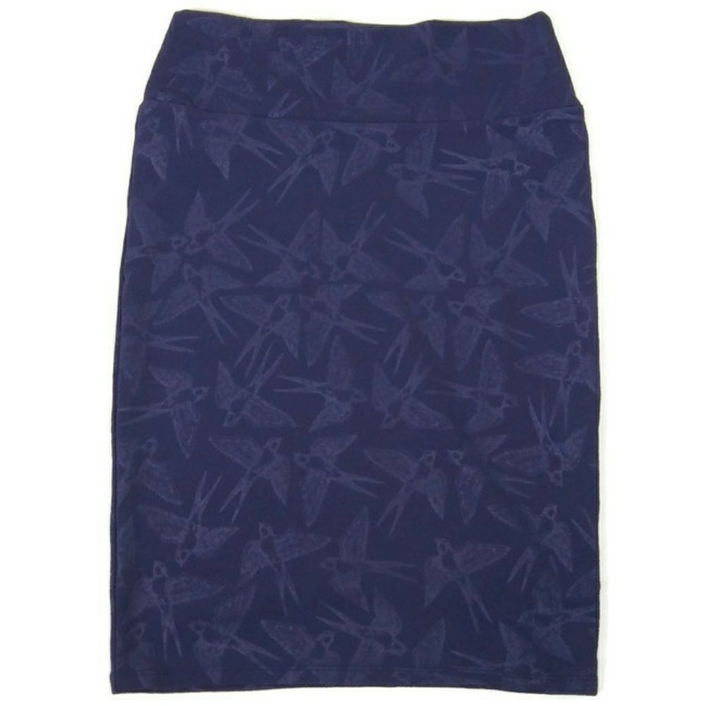 XS LULAROE Pressed Bird Cassie Lilac Skirt